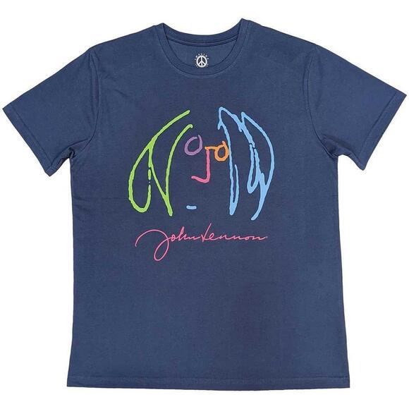 Other - John Lennon Unisex T Shirt Self Portrait Full Colour Denim Blue
